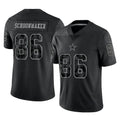 D.Cowboys #86 Luke Schoonmaker Player Black Limited Reflective Home Game STECN Stitched Jerseys