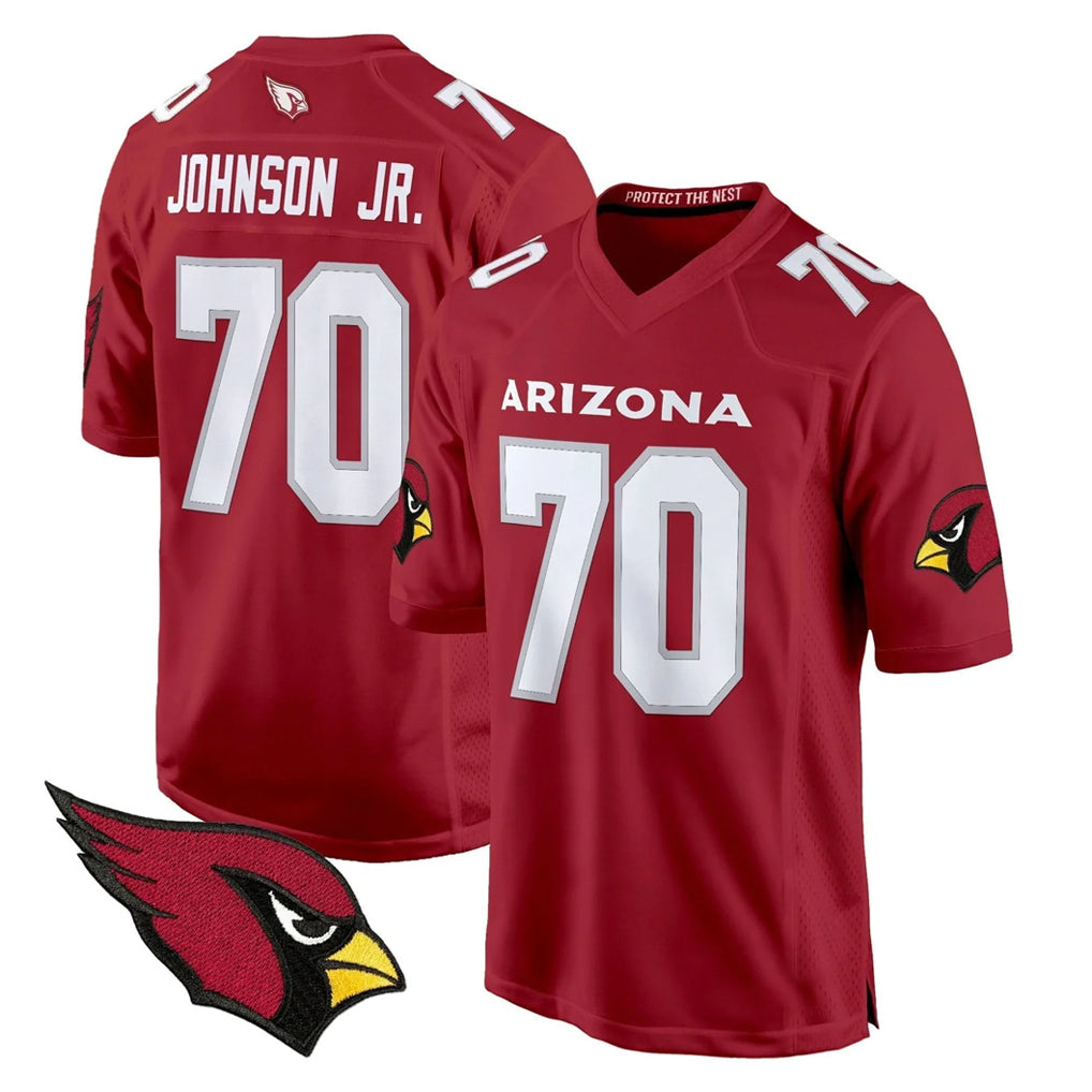 A.Cardinals #70 Paris Johnson Jr. Player Red Fashion Home Game STECN Stitched Jerseys
