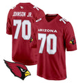 A.Cardinals #70 Paris Johnson Jr. Player Red Fashion Home Game STECN Stitched Jerseys