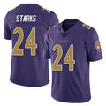 B.Ravens #24 Malaki Starks Player Purple Color Rush Vapor Untouchable Limited Home Game STECN Stitched Jerseys
