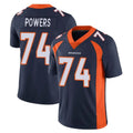 D.Broncos #74 Ben Powers Player Navy Vapor Untouchable Limited Game STECN Stitched Jerseys