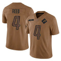 D.Lions #4 D.J. Reed Player Brown Salute To Service Limited STECN Stitched Jerseys