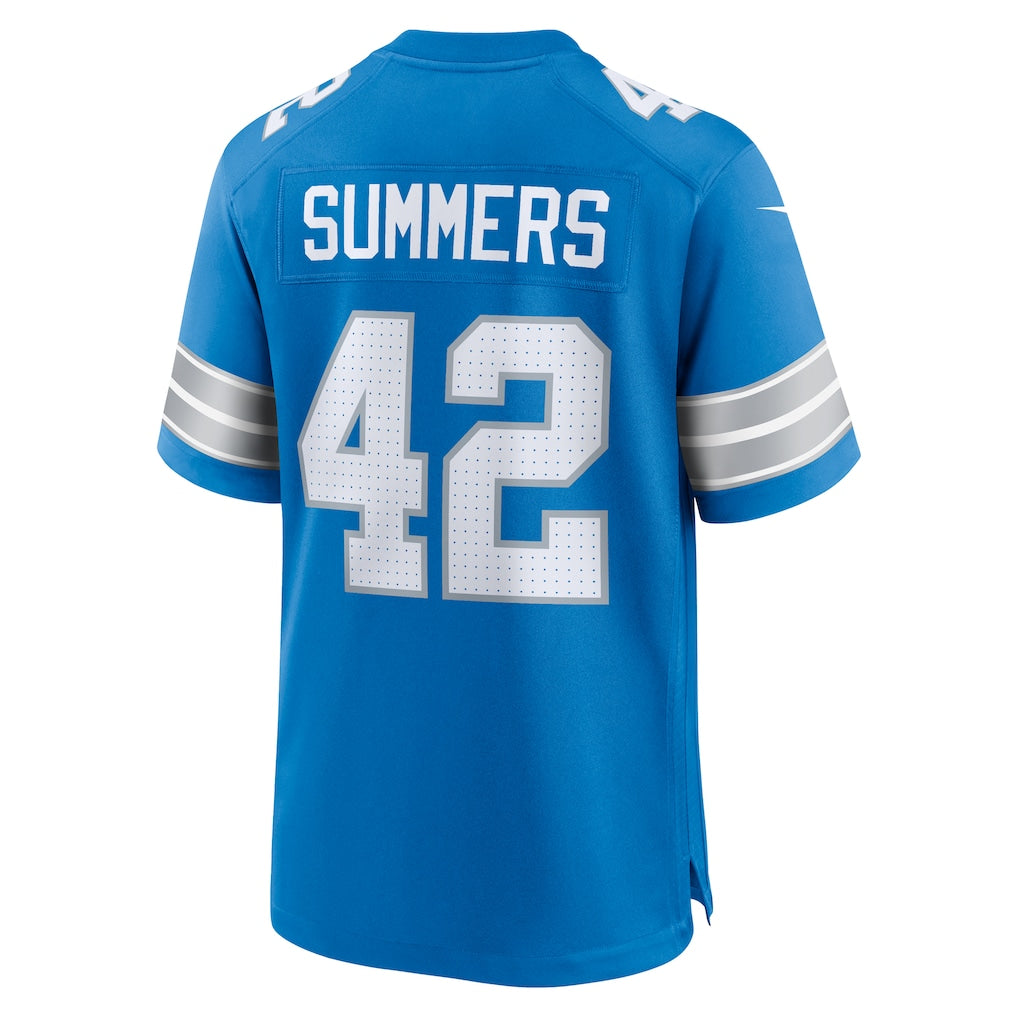 STECN D.Lions #42 Ty Summers Blue Team Game Jersey