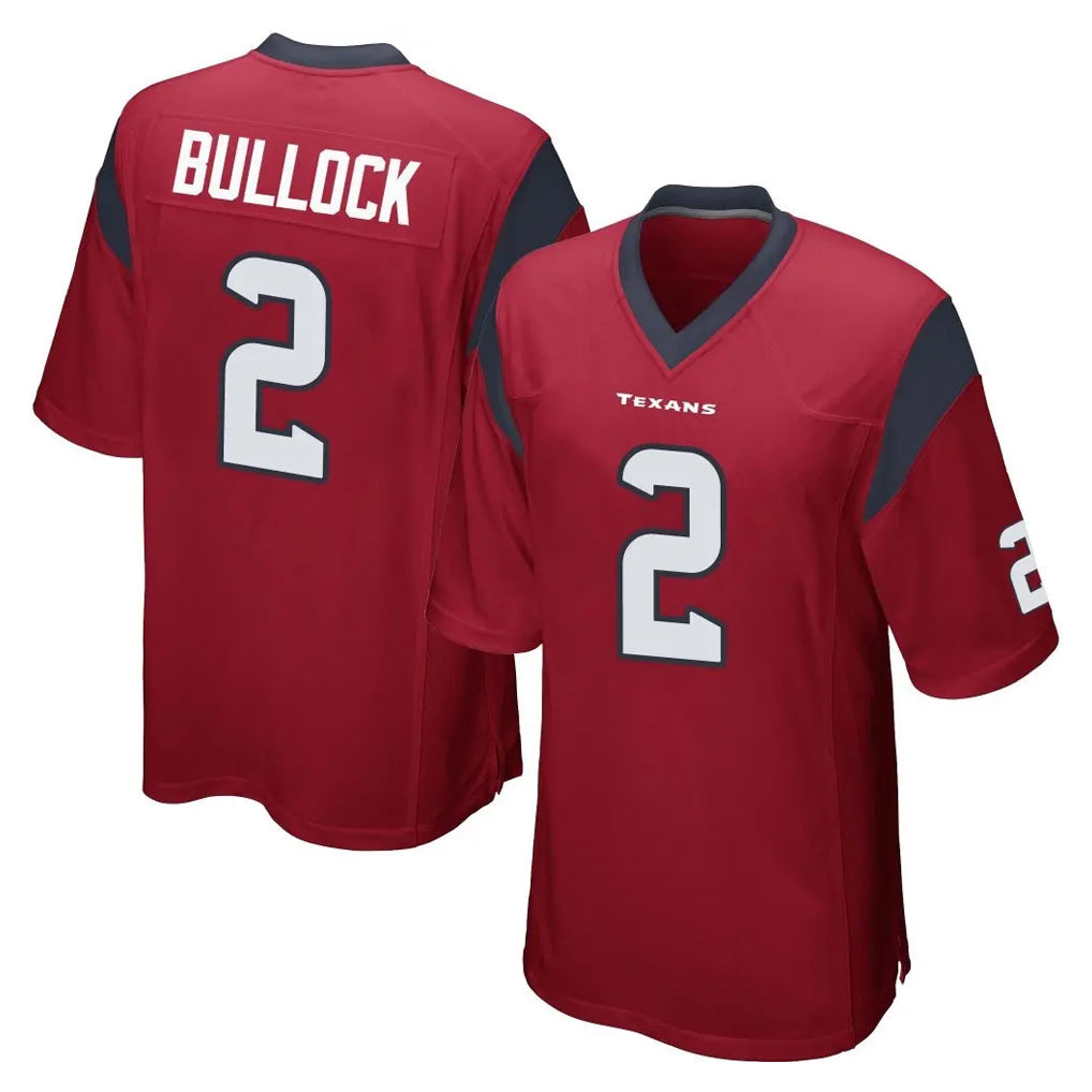 H.Texans #2 Calen Bullock Player Red Home Game STECN Stitched Jerseys