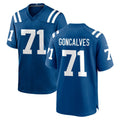 IN.Colts #71 Matt Goncalves Player Royal Home Game STECN Stitched Jerseys