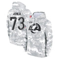 LA.Rams #73 Steve Avila Player Arctic Camo Salute to Service Hoodies Limited Game STECN Stitched Jerseys
