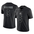 C.Browns #5 Quincy Williams Player Black Reflective Home Game STECN Stitched Jerseys