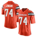 C.Browns #74 Elgton Jenkins Player Orange Home Game STECN Stitched Jerseys