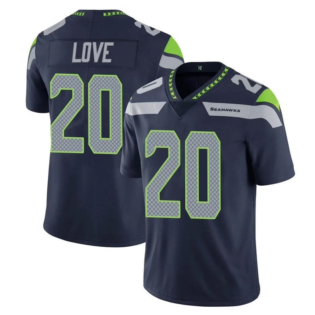 S.Seahawks #20 Julian Love Player Navy Limited Vapor Untouchable Home Game STECN Stitched Jerseys
