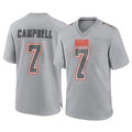 C.Browns #7 Tyson Campbell Player Gray Atmosphere Fashion Game STECN Stitched Jerseys