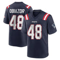 NE.Patriots #48 Namdi Obiazor Player Navy Home Game STECN Stitched Jerseys