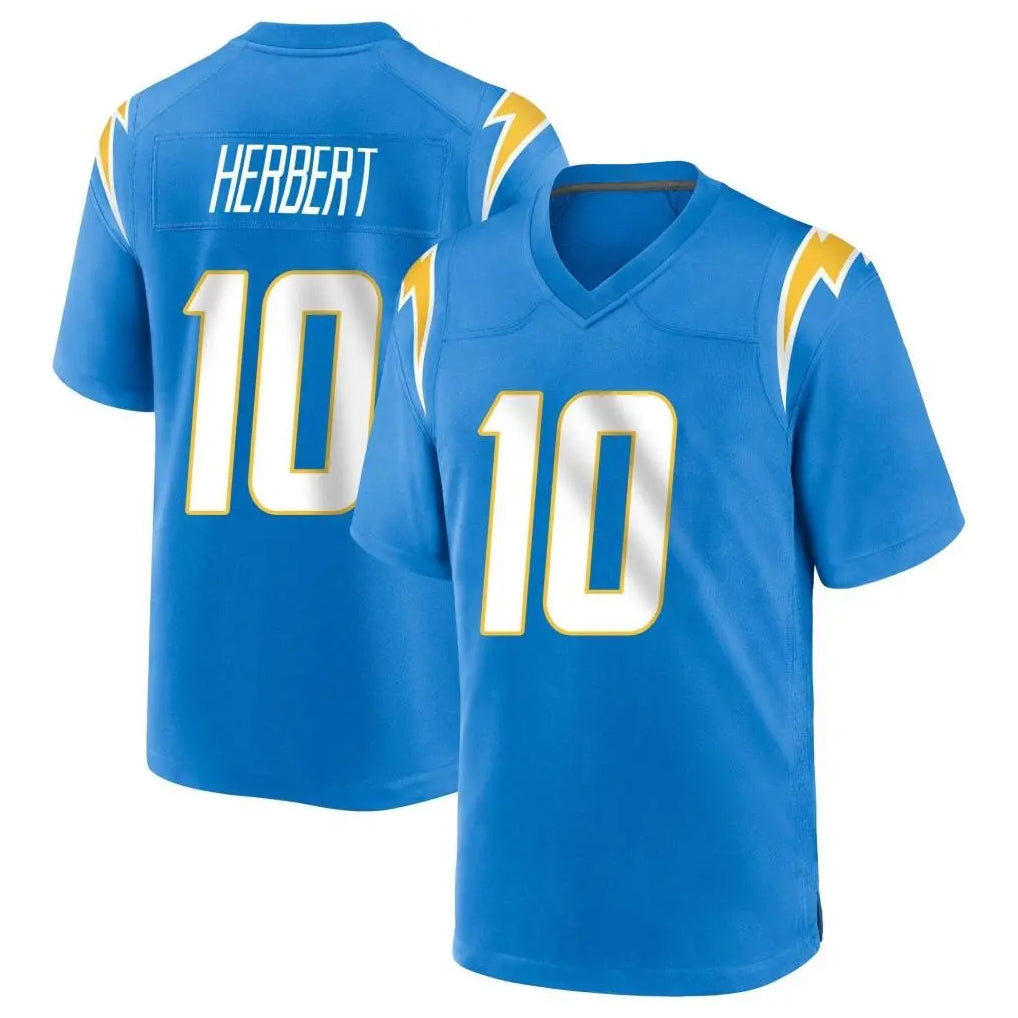 LA.Chargers #10 Justin Herbert Player Blue Home Game STECN Stitched Jerseys