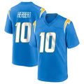 LA.Chargers #10 Justin Herbert Player Blue Home Game STECN Stitched Jerseys