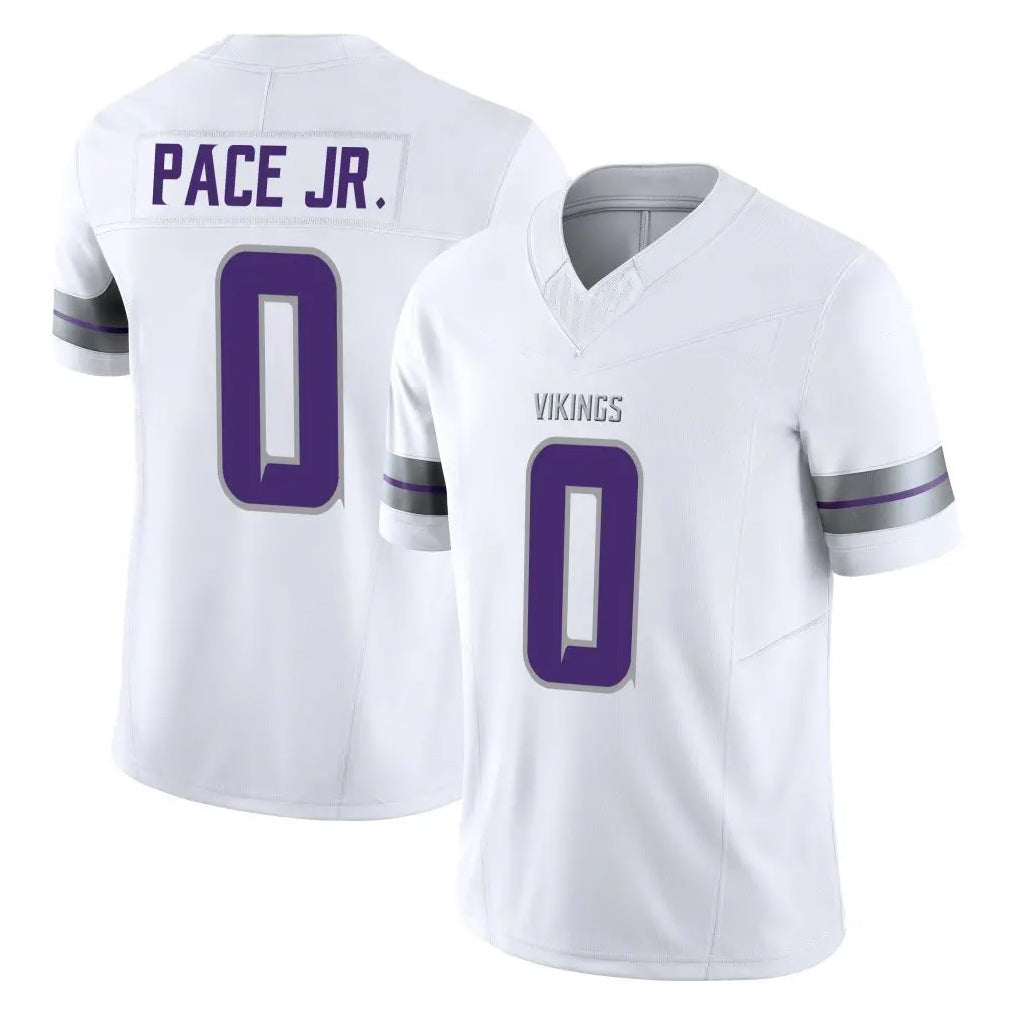 M.Vikings #0 Ivan Pace Jr. Player White Limited Alternate Vapor F.U.S.E. Home Game STECN Stitched Jerseys