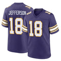 M.Vikings #18 Justin Jefferson Player Purple Classic Home Game STECN Stitched Jerseys