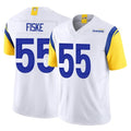 LA.Rams #55 Braden Fiske Player White Limited Vapor F.U.S.E. Home Game STECN Stitched Jerseys