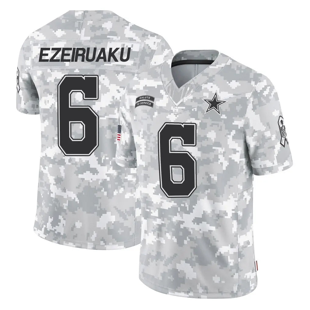 D.Cowboys #6 Donovan Ezeiruaku Player Arctic Camo Salute to Service Limited Home Game STECN Stitched Jerseys