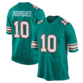 M.Dolphins #10 Jacob Rodriguez Player Aqua Alternate Home Game STECN Stitched Jerseys