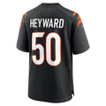 STECN C.Bengals #50 Shaka Heyward Black Team Game Jersey