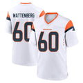 D.Broncos #60 Luke Wattenberg Player White Home Game STECN Stitched Jerseys