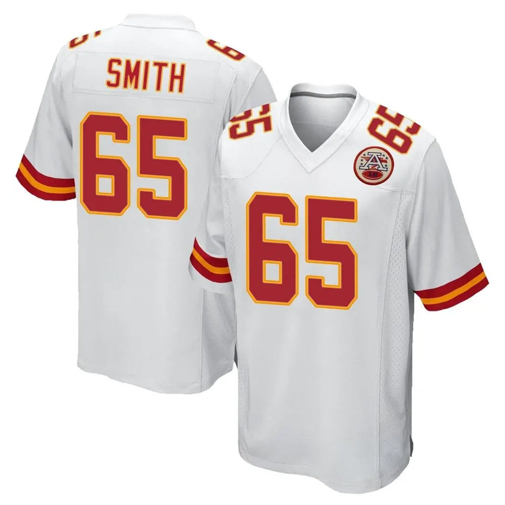 KC.Chiefs #65 Trey Smith Player White Home Game STECN Stitched Jerseys