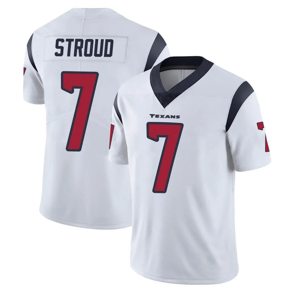 H.Texans #7 CJ Stroud Player White Limited Vapor Untouchable Home Game STECN Stitched Jerseys