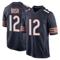 C.Bears #12 Devin Bush Player Navy Home Game STECN Stitched Jerseys