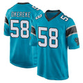 C.Panthers #58 Bobby Okereke Player Blue Game STECN Stitched Jerseys