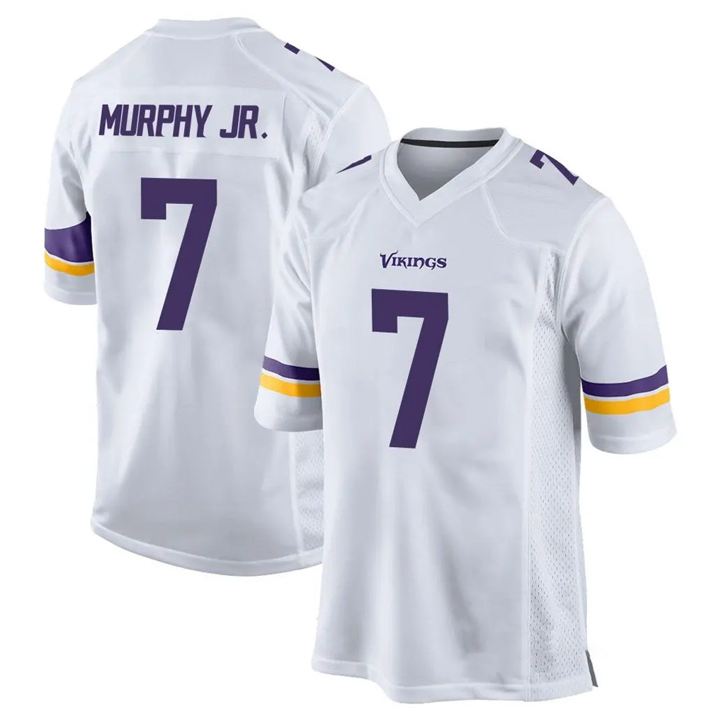 M.Vikings #7 Byron Murphy Jr. Player White Home Game STECN Stitched Jerseys