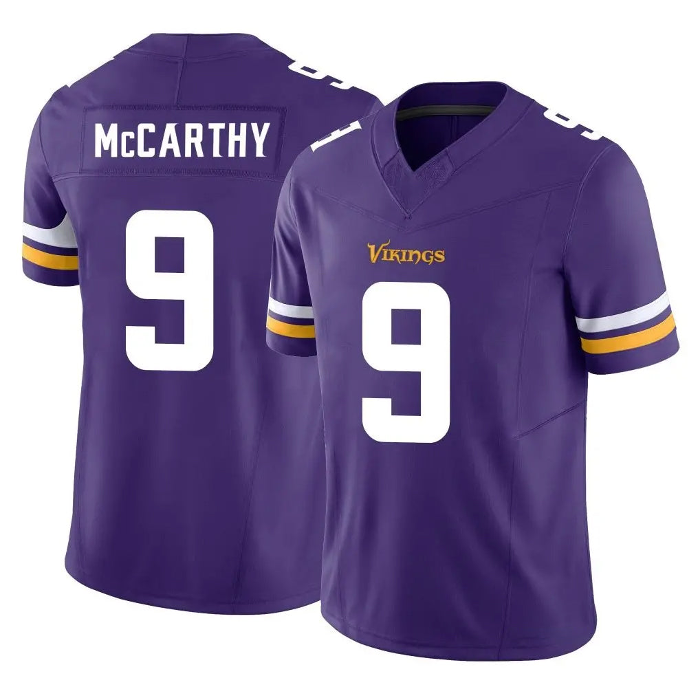 M.Vikings #9 J.J. McCarthy Player Purple Limited Vapor F.U.S.E. Home Game STECN Stitched Jerseys