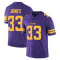 M.Vikings #33 Aaron Jones Sr. Player Purple Limited Color Rush Home Game STECN Stitched Jerseys