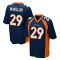D.Broncos #29 Ja'Quan McMillian Player Navy Game STECN Stitched Jerseys
