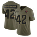 A.Cardinals #42 Dadrion Taylor-Demerson Player Olive 2025 Salute To Service Limited Home Game STECN Stitched Jerseys