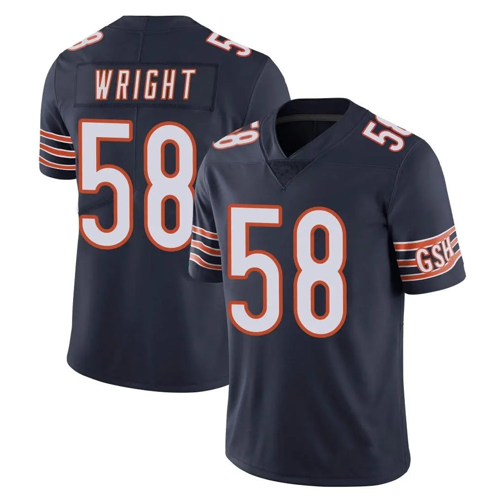 C.Bears #58 Darnell Wright Player Navy Vapor Untouchable Limited Home Game STECN Stitched Jerseys