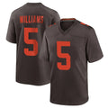 C.Browns #5 Quincy Williams Player Brown Alternate Home Game STECN Stitched Jerseys