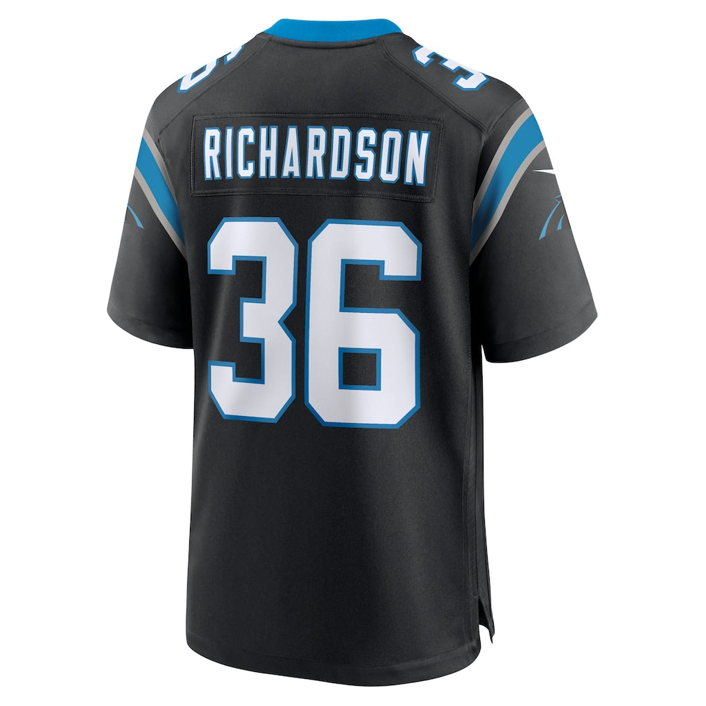 STECN C.Panthers #36 Demani Richardson Black Team Game Jersey
