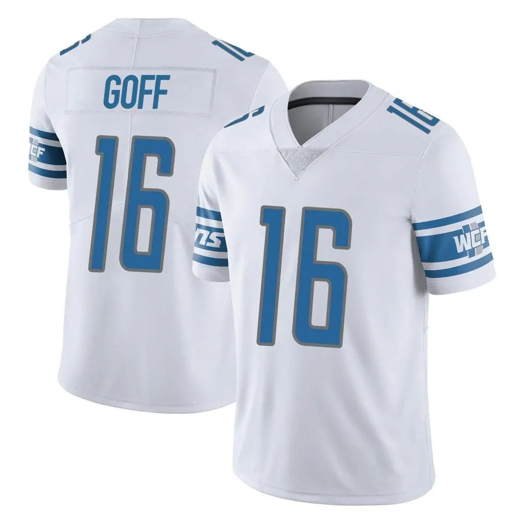 D.Lions #16 Jared Goff Player White Limited Vapor Untouchable Home Game STECN Stitched Jerseys