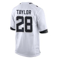 J.Jaguars #28 Fred Taylor Player White Home Game STECN Stitched Jerseys