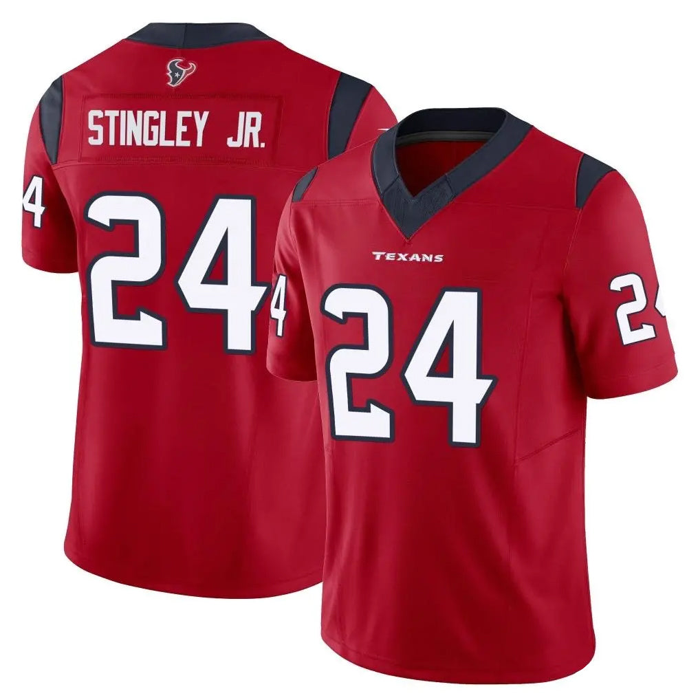 H.Texans #24 Derek Stingley Jr. Player Red Limited Vapor F.U.S.E. Home Game STECN Stitched Jerseys