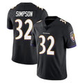 B.Ravens #32 Trenton Simpson Player Black Vapor Untouchable Limited Home Game STECN Stitched Jerseys