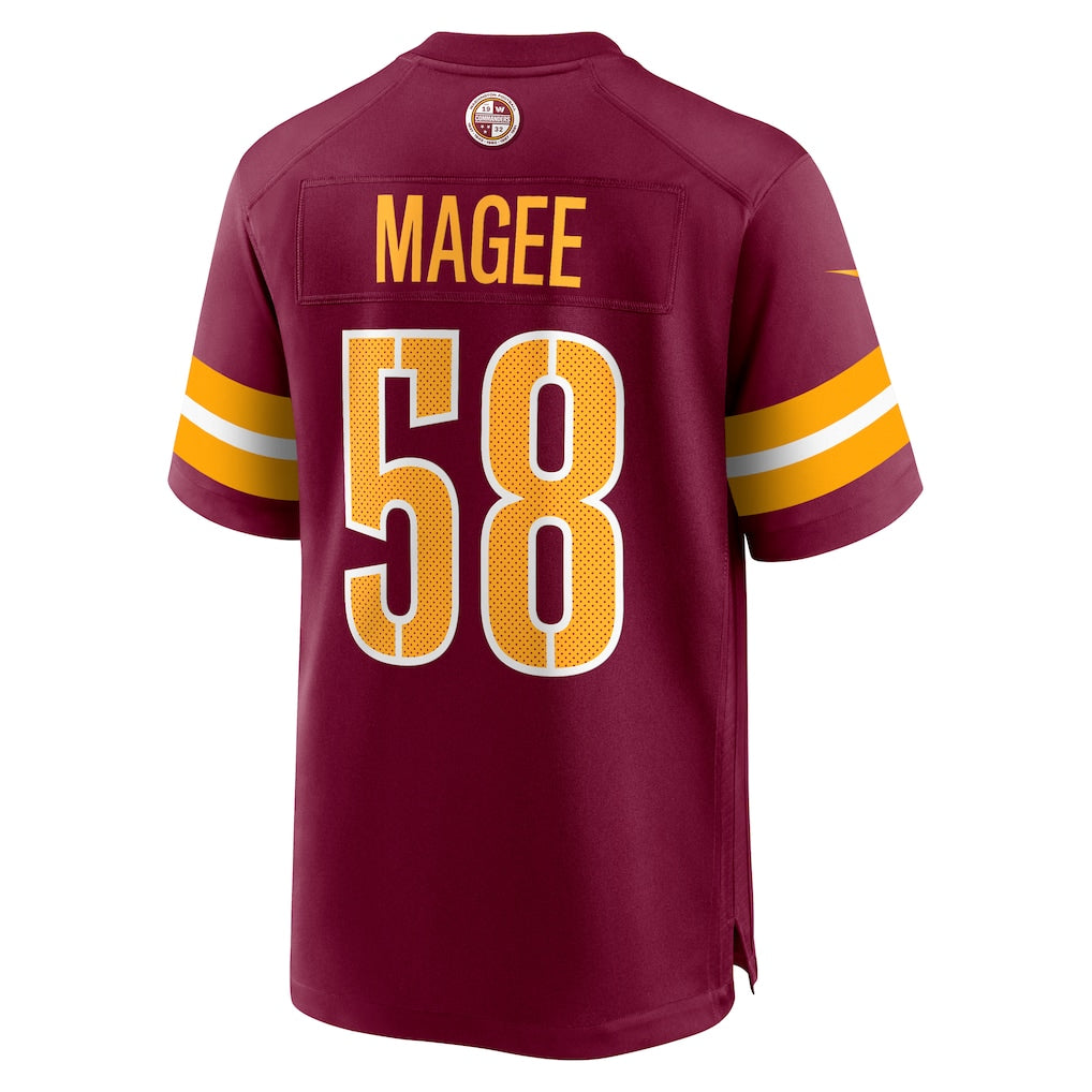 STECN W.Commanders #58 Jordan Magee Burgundy Game Jersey