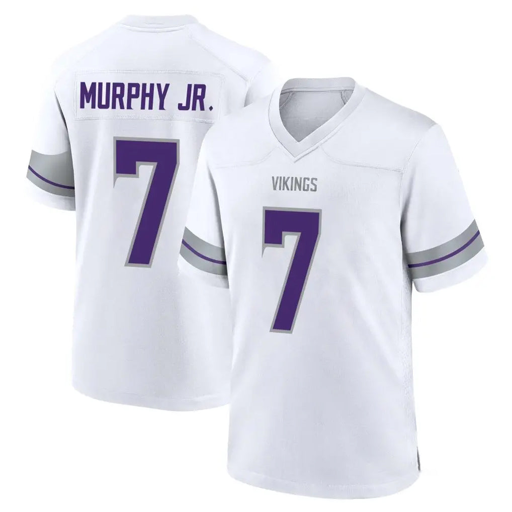 M.Vikings #7 Byron Murphy Jr. Player White Alternate Home Game STECN Stitched Jerseys