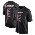 H.Texans #6 Reed Blankenship Player Black Fashion Home Game STECN Stitched Jerseys