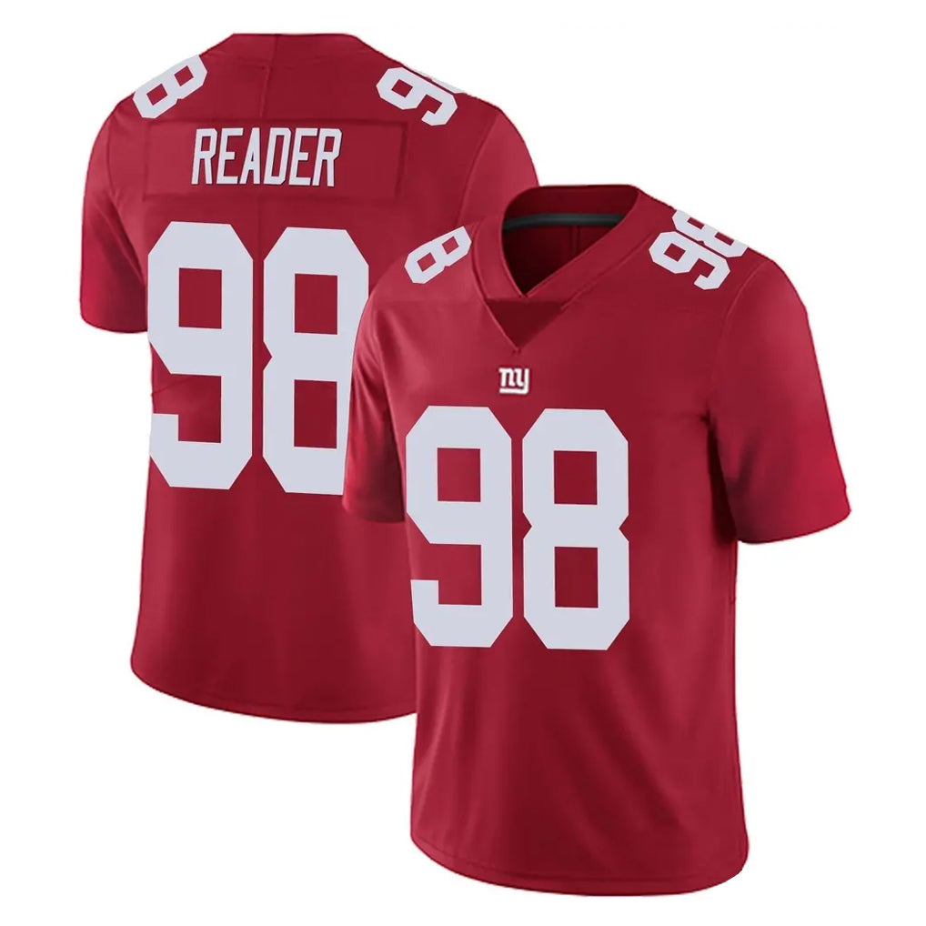 NY.Giants #98 DJ Reader Player Red Limited Vapor Untouchable Home Game STECN Stitched Jerseys