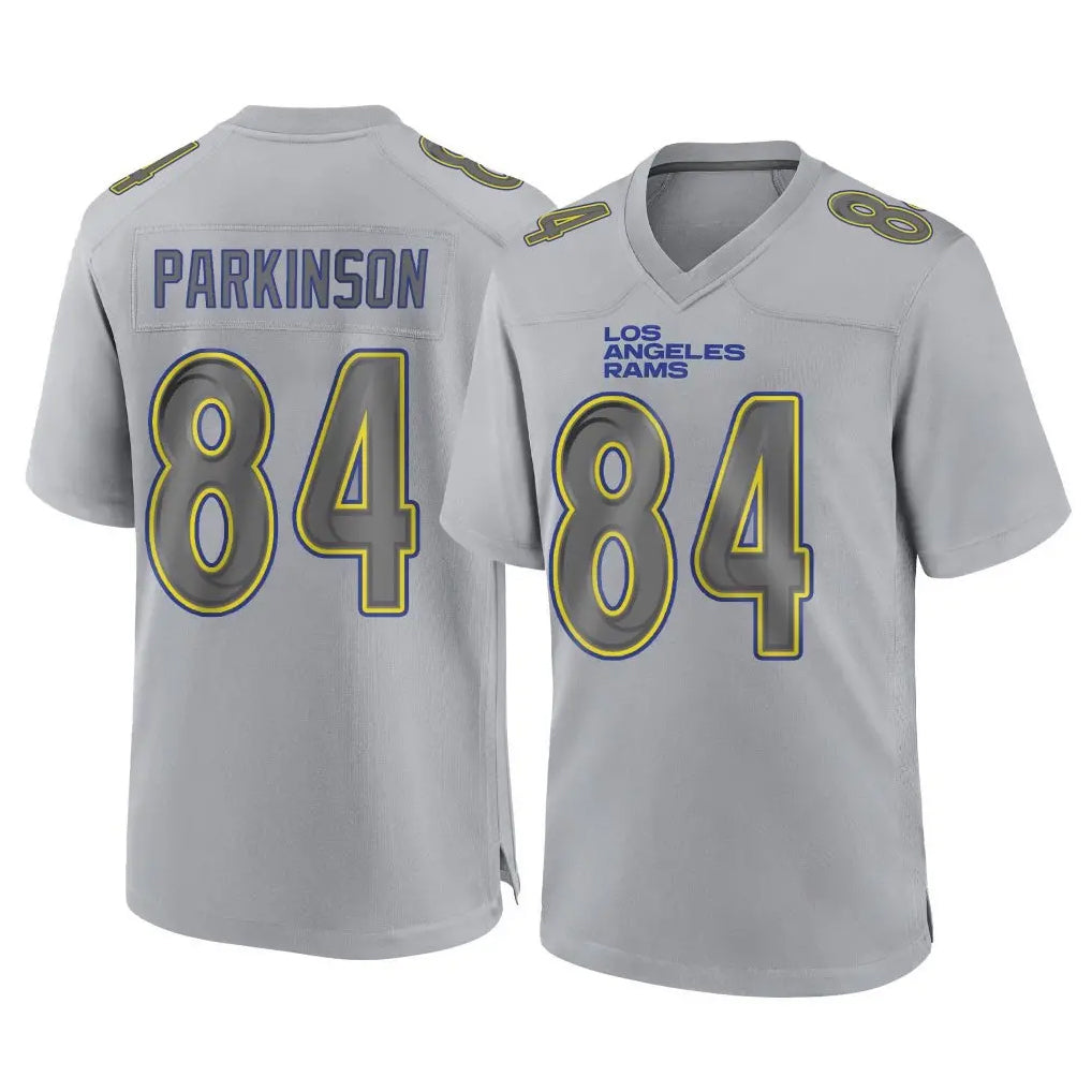 LA.Rams #84 Colby Parkinson Player Gray Atmosphere Fashion Home Game STECN Stitched Jerseys