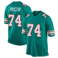 M.Dolphins #74 Kadyn Proctor Player Aqua Alternate Home Game STECN Stitched Jerseys