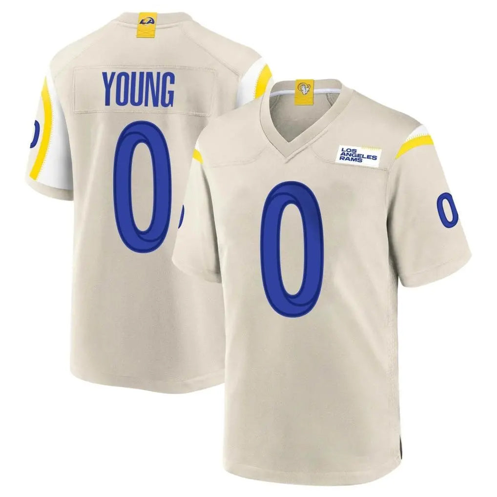 LA.Rams #0 Byron Young Player Bone Home Game STECN Stitched Jerseys