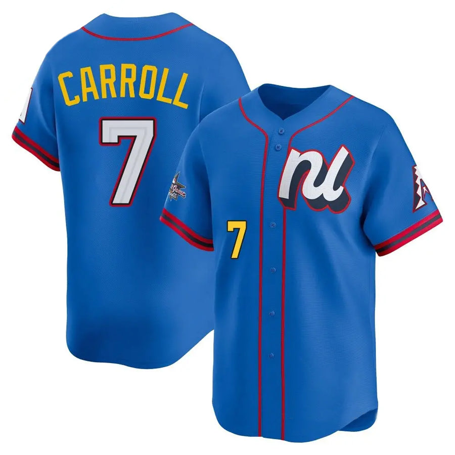 STECN A.Diamondbacks #7 Corbin Carroll Player Blue All-Star Edition Limited Personalized Stitched Jerseys