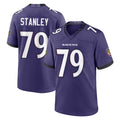 B.Ravens #79 Ronnie Stanley Player Purple Home Game STECN Stitched Jerseys