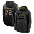 NY.Giants #72 Jermaine Eluemunor Player Black Salute to Service Hoodies Limited Game STECN Stitched Jerseys